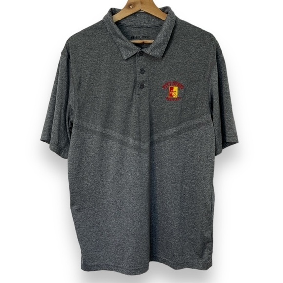 Pitt State Men’s Golf Polo Gray Embroidered Gorilla Logo Size Large Holloway - Picture 1 of 12